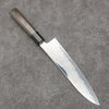 Seisuke VG10 Damas noir Finition en miroir Gyuto 210mm Bois de pakka Gris Manipuler - japanny-FR