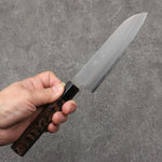 Seisuke Super Bleu Petit Santoku 140mm Wenge Manipuler - japanny-FR