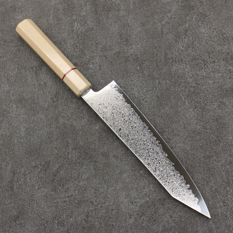 Seisuke VG10 Damas Kirituke Gyuto 210mm Micarta blanc Manipuler - japanny-FR