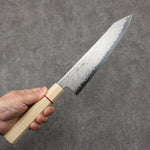 Seisuke VG10 Damas Kirituke Gyuto 210mm Micarta blanc Manipuler - japanny-FR