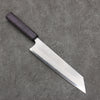 Seisuke Acier Blanc No.1 Migaki Polish Terminé Kirituke Gyuto 210mm Chêne laqué violet Manipuler - japanny-FR