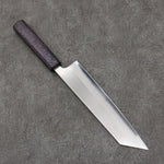 Seisuke Acier Blanc No.1 Migaki Polish Terminé Kirituke Gyuto 210mm Chêne laqué violet Manipuler - japanny-FR