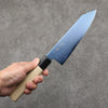 Seisuke VG10 Ion plating Damas Kiritsuke Santoku 180mm Magnolia Manipuler - japanny-FR