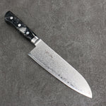 Seisuke VG5 Damas Santoku 175mm Résine marbrée noire Manipuler - japanny-FR