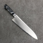 Seisuke VG5 Migaki Terminé Gyuto 210mm Résine marbrée noire Manipuler - japanny-FR