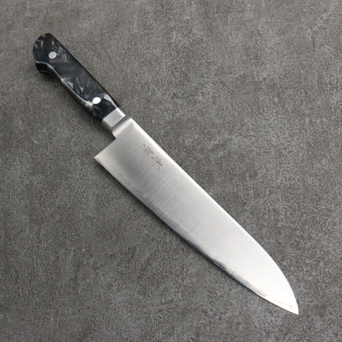 Seisuke VG5 Migaki Terminé Gyuto 210mm Résine marbrée noire Manipuler - japanny-FR