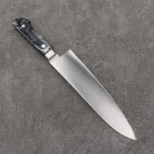 Seisuke VG5 Migaki Terminé Gyuto 210mm Résine marbrée noire Manipuler - japanny-FR