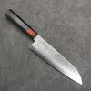 Seisuke VG10 33-Couches Damaacus martelé Santoku 180mm Bois de pakka noir Manipuler - japanny-FR