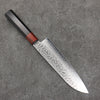 Seisuke VG10 33-Couches Damaacus martelé Santoku 180mm Bois de pakka noir Manipuler - japanny-FR