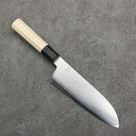 Kikuzuki Acier argenté NO.3 Bokashi Santoku 180mm Manipuler Magnolia - japanny-FR