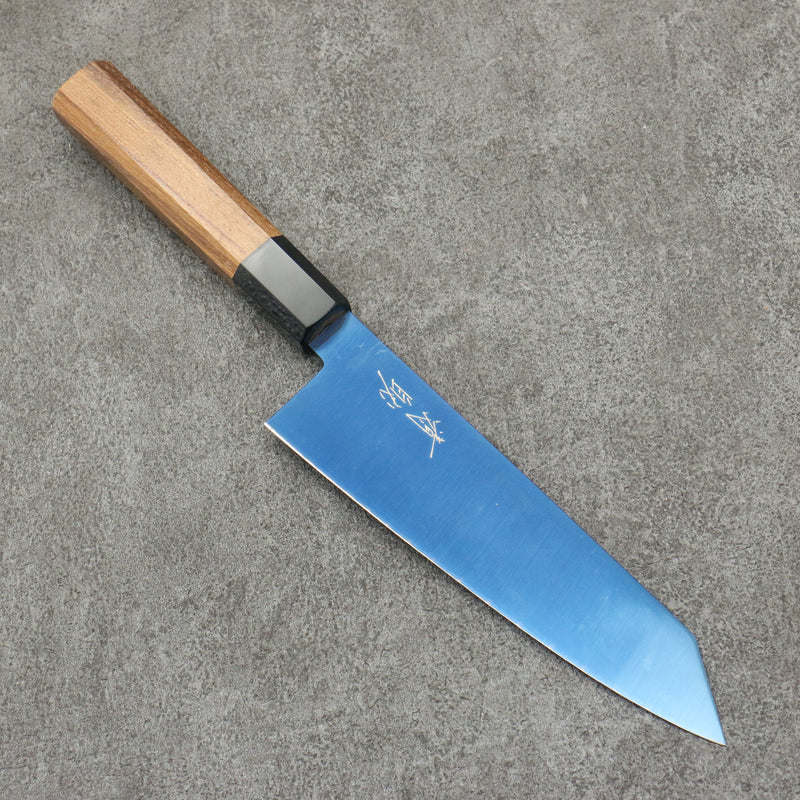 Seisuke Acier SK-85 Ion plating Kiritsuke Santoku 180mm Teck (virole : Plastique noire) Manipuler - japanny-FR