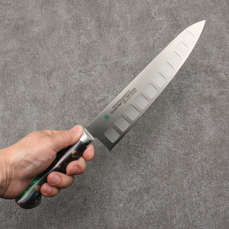 Sakai Takayuki Grand Chef SP Uddeholm Acier suédois résistant aux taches Gyuto Saumon 240mm SP Type III (Galaxie) Manipuler - japanny-FR