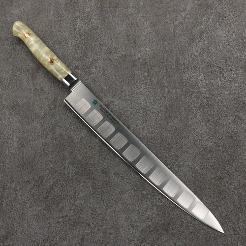 Sakai Takayuki Grand Chef SP Uddeholm Acier suédois résistant aux taches Saumon sujihiki 240mm SP Type III (Perle) Manipuler - japanny-FR