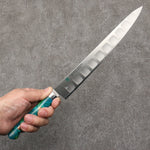 Sakai Takayuki Grand Chef SP Uddeholm Acier suédois résistant aux taches Saumon sujihiki 240mm SP Type III (Jungle) Manipuler - japanny-FR