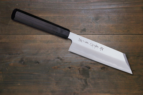 Sakai Takayuki Acier Bleu No.2 Couteau de chef japonais Mukimono 180mm Bois d'ébène Manipuler Avec gaine - japanny-FR