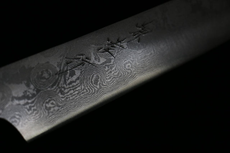 Sakai Takayuki Acier argenté NO.3 Damas Kengata Yanagiba  270mm Manipuler - japanny-FR