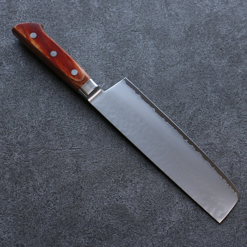 Sakai Takayuki VG5 Martelé Nakiri  180mm Bois de Pakka marron Manipuler - japanny-FR