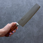 Sakai Takayuki VG5 Martelé Nakiri  180mm Bois de Pakka marron Manipuler - japanny-FR