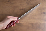 Seisuke VG10 33couche Finition miroir Damas Gyuto  210mm Bois de pakka rouge Manipuler - japanny-FR