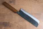 Kyohei  Shindo Acier Bleu Finition noire Nakiri  165mm Chêne vivant laqué Manipuler - japanny-FR