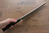 Sakai Takayuki Genbu Acier Bleu No.2 Honyaki Finition en miroir Sakimaru Yanagiba  300mm Bois d'ébène Manipuler Avec gaine - japanny-FR