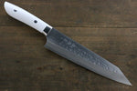 Takeshi Saji SRS13 Martelé Damas Gyuto  210mm Pierre blanche Manipuler - japanny-FR