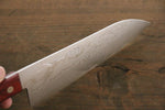 Shigeki Tanaka VG10 17-Couches Damas Santoku  165mm Bois de pakka rouge Manipuler - japanny-FR