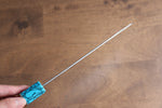 Yu Kurosaki Senko R2/SG2 Martelé Santoku  165mm Shitan(férule:turquoise avec anneau) Manipuler - japanny-FR