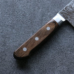 Seisuke Nami AUS10 Finition miroir Damas Nakiri  165mm Bois de Pakka marron Manipuler - japanny-FR