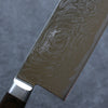 Seisuke Nami AUS10 Finition miroir Damas Nakiri  165mm Bois de Pakka marron Manipuler - japanny-FR