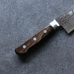 Seisuke Nami AUS10 Finition miroir Damas Gyuto  210mm Bois de Pakka marron Manipuler - japanny-FR