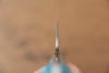 Takeshi Saji R2/SG2 Finition en diamant Santoku  180mm Bleu turquoise  Manipuler - japanny-FR