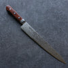 Seisuke Mokusei ZA-18 Finition miroir Damas Sujihiki  240mm Bois de Pakka marron Manipuler - japanny-FR