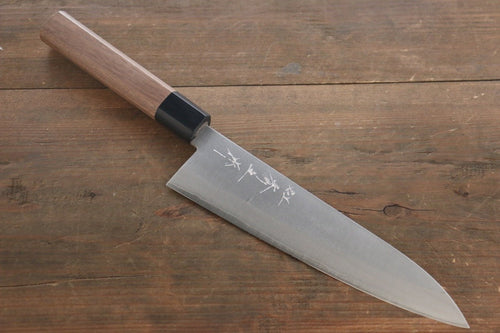 Shigeki Tanaka Acier argenté NO.3 Nashiji Gyuto  210mm Noix Manipuler - japanny-FR