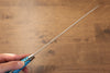 Takeshi Saji R2/SG2 Finition en diamant Gyuto  210mm Bleu turquoise  Manipuler - japanny-FR