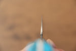 Takeshi Saji R2/SG2 Finition en diamant Gyuto  210mm Bleu turquoise  Manipuler - japanny-FR