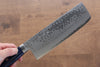 Kunihira Sairyu VG10 Damas Nakiri  165mm Bois de pakka bleu Manipuler - japanny-FR