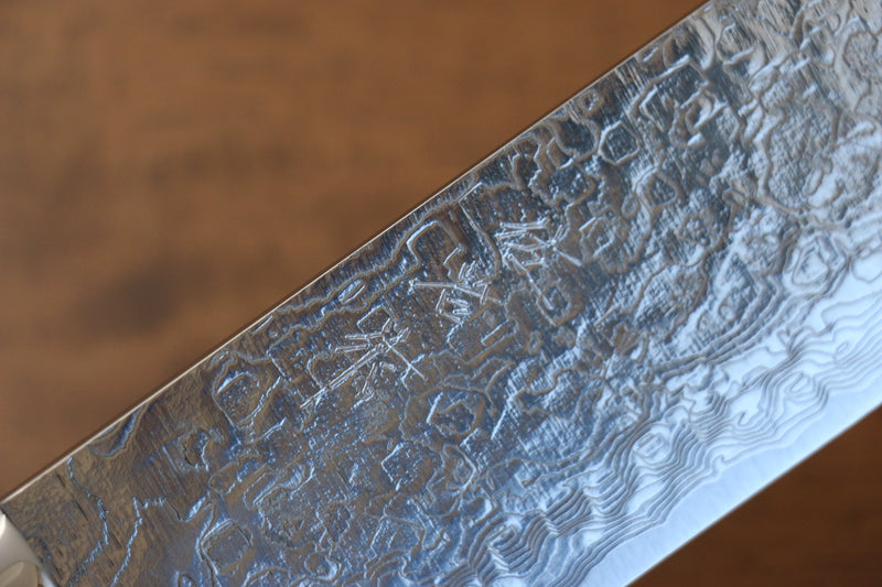 Takeshi Saji R2/SG2 Finition en diamant Nakiri  170mm Bleu turquoise  Manipuler - japanny-FR