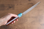 Yu Kurosaki Senko R2/SG2 Martelé Gyuto  210mm Shitan(férule:turquoise avec anneau) Manipuler - japanny-FR