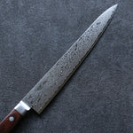 Seisuke Mokusei ZA-18 Finition miroir Damas Sujihiki  240mm Bois de Pakka marron Manipuler - japanny-FR