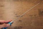 Takeshi Saji R2/SG2 Finition en diamant Nakiri  170mm Bleu turquoise  Manipuler - japanny-FR