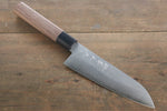 Shigeki Tanaka Acier argenté NO.3 Nashiji Santoku 165mm Manipuler Noix - japanny-FR