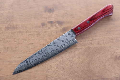 Katsushige Anryu VG10 Damas Petite-utilité  150mm Bois de pakka rouge Manipuler - japanny-FR