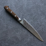 Seisuke Nami AUS10 Finition miroir Damas Petite-utilité  135mm Bois de Pakka marron Manipuler - japanny-FR