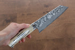 Takeshi Saji VG10 Damas noir Bunka  180mm Os de vache Manipuler - japanny-FR
