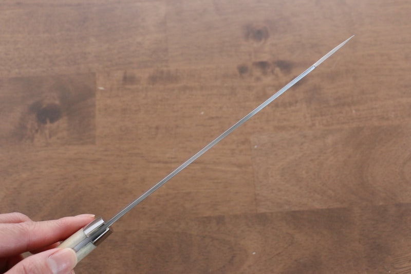 Takeshi Saji VG10 Damas noir Bunka  180mm Os de vache Manipuler - japanny-FR