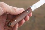 Moki Trout & Bird Fixed Blade Knife w/ Chinese Quince (dark) - japanny-FR