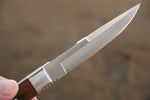 Moki Trout & Bird Fixed Blade Knife w/ Chinese Quince (dark) - japanny-FR