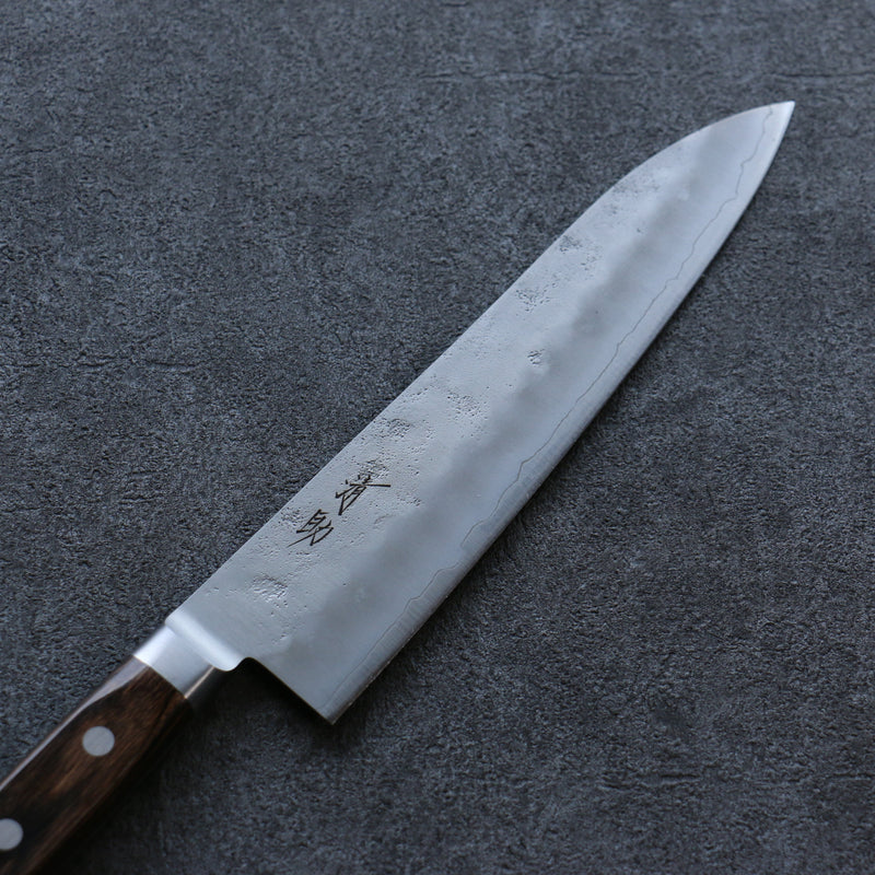 Seisuke Acier argenté NO.3 Nashiji Gyuto  210mm Bois de Pakka marron Manipuler - japanny-FR