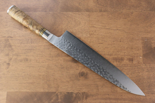 Takeshi Saji R2/SG2 Martelé(Maru) Gyuto  240mm Coing chinois   Manipuler - japanny-FR